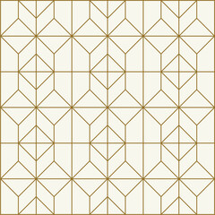 Geometric seamless pattern with rectangle lines vector . monochrome with golden shade pattern for wall decoration. geometric pattern Vector illustration..