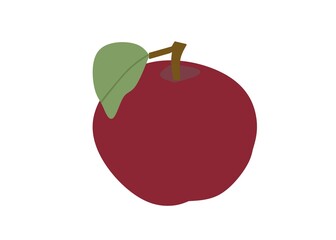 red apple isolated on white