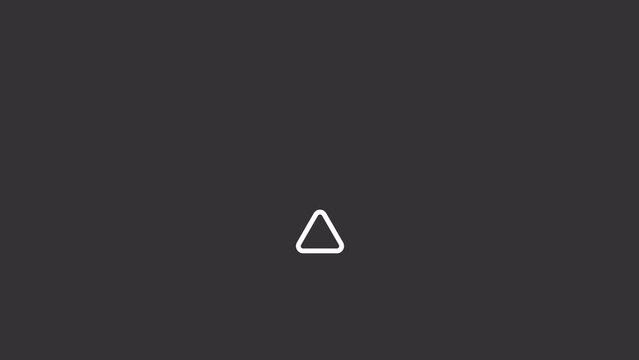 Animated alert white line ui icons. Precaution marks. FAQ. Seamless loop 4k video with alpha channel on transparent background. Isolated user interface symbols motion graphic design for night mode