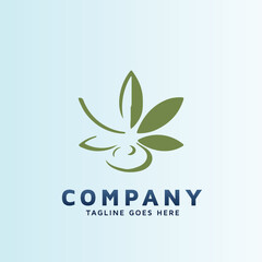 Fototapeta na wymiar logo for store and website dedicated to Well being by the CBD