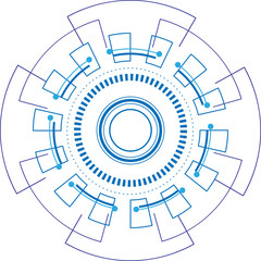 Obraz premium hi-tech circle digital technology.