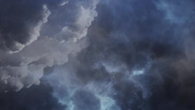 4k  cumulonimbus clouds moving away, thunderstorm