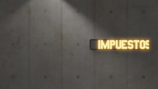 Cartel luminoso Impuestos led, 4K