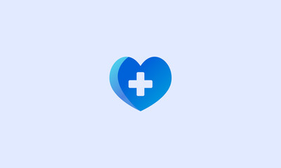 heart shape with a cross shape for medical logo. unique logo for clinic, hospital or 

pharmaceutical.