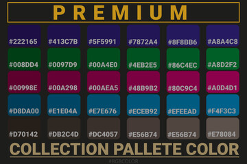 A Premium Collection of Accurately Color Palettes with Codes, Perfect for use by illustrators