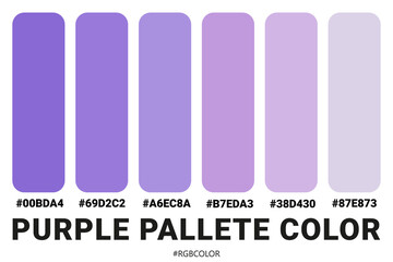 A Collection of Accurately Purple Color Palettes with Codes, Perfect for use by illustrators
