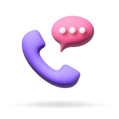 social media phone icon. 3d vector cartoon illustration.
