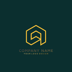 Fototapeta premium New Commercial Real Estate Company letter A logo