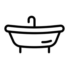 shower bath line icon