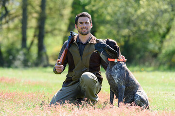 hunter with dog