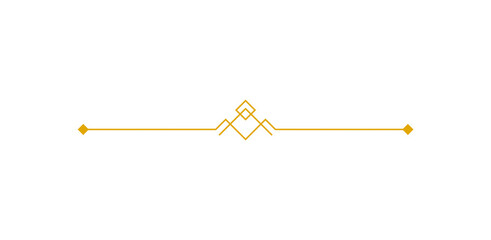 art deco outline stroke in golden color for classy and luxury style. premium vintage line art design element
