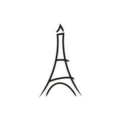 Paris logo template, design vector illustration