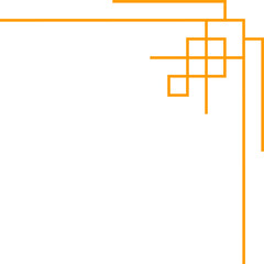 corner frame art deco outline stroke in golden color for classy and luxury style. premium vintage line art design element