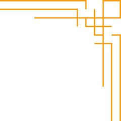 corner frame art deco outline stroke in golden color for classy and luxury style. premium vintage line art design element