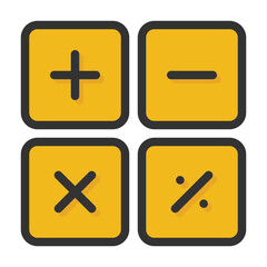 calculator Filled Outline icon