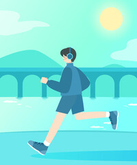 Refreshing exercise illustration
