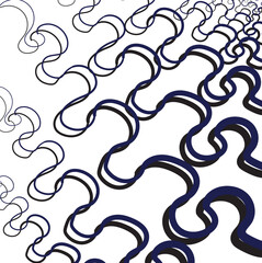 abstract pattern with snakes imitation