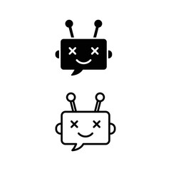 chatbot vector icon chat robot sign 