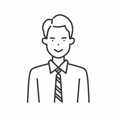 young man dashing line avatar