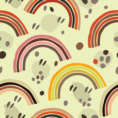 Beautiful abstract terracotta pattern with rainbow