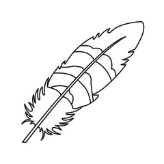 feather line icon symbol sign vector