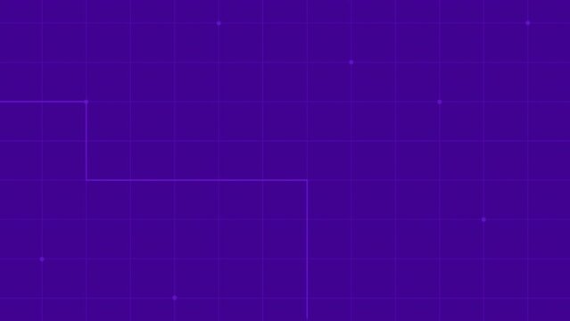 テクノロジーやネットワークを表現したデジタルアニメーション背景　紫