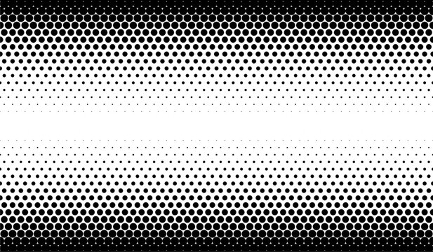 Horizontal Halftone Top Bottom Gradient Vector Background Illustration