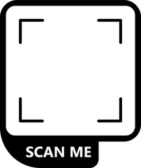 Scan me QR code template. QR code frame illustration for mobile apps, payment apps and more.