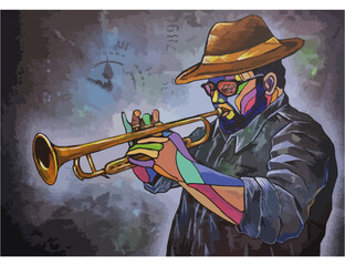 Jazz trumpet musician