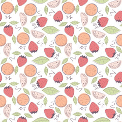 fruits doodle design