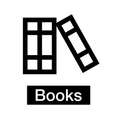 Books Icon. Library. Reading. Vector.