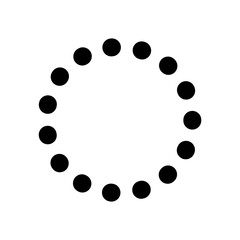 Circle icon composed of circles. Vector.
