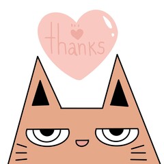 orange cat thanking