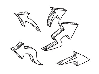 set of arrows Black and White
