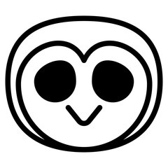 owl icon with solid line style. Suitable for website design, logo, app and UI.