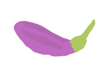 purple eggplant isolated on white