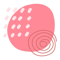 Cute abstract doodle shape hand drawn illustration
