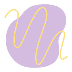 Cute abstract doodle shape hand drawn illustration