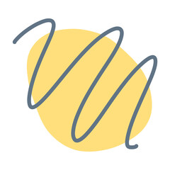 Cute abstract doodle shape hand drawn illustration