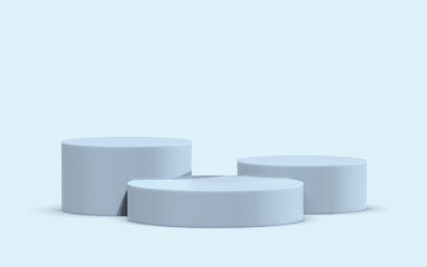 Blue Podium Stand for Products Display