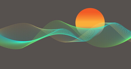 Line Wave Abstract Graphic Background