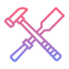 Carpenter gradient icon