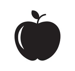 Apple simple icon. Apple fruit health food vector.