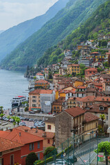 the towns and the shores of Lake Como, during a fantastic day in late spring - May 2022