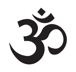 Hindu Om symbol. Hindu om sign vector. - obrazy, fototapety, plakaty