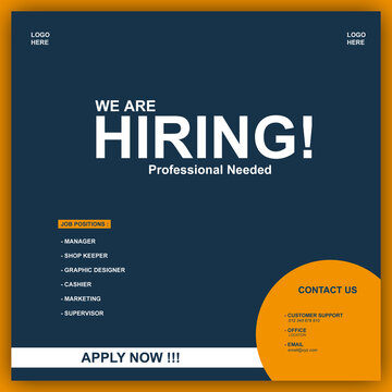 We are hiring social media post.