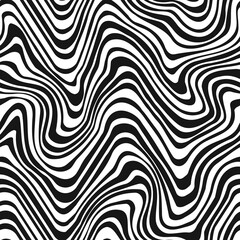 Black curved lines. Seamless pattern.