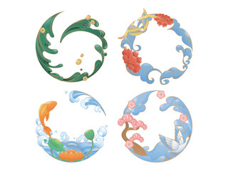 Retro Chinese circle decoration