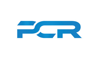 PCR monogram linked letters, creative typography logo icon