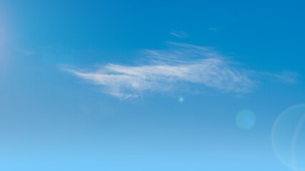Fototapeta premium Blue Sky Background With Scattered Clouds